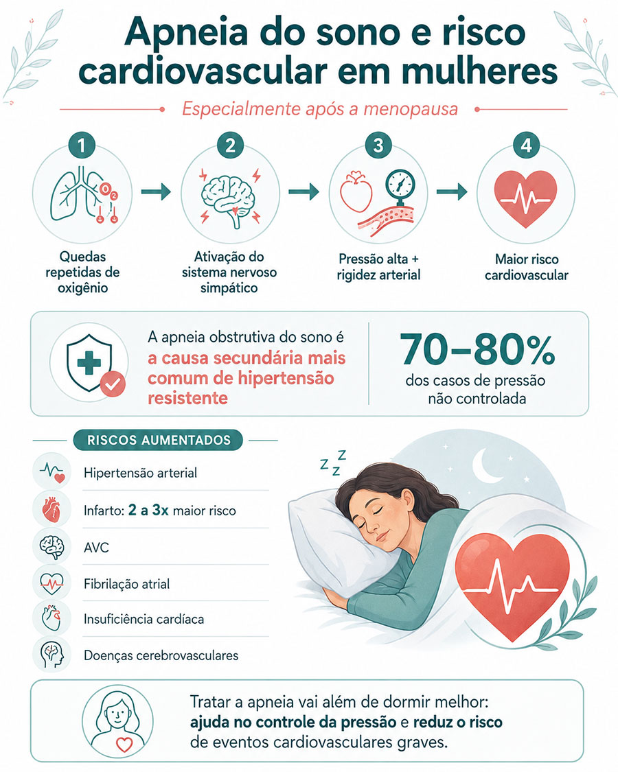 apneia sono e risco cardiovascular em mulheres